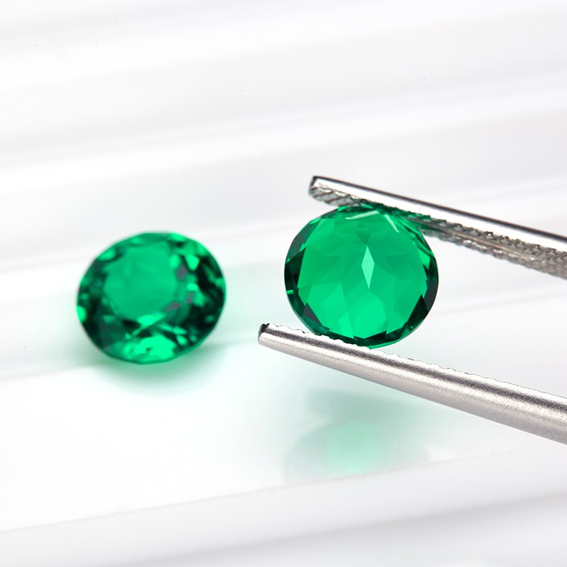 Lab Grown Columbia Emerald 0.5-10ct Round Cut VVS1 for Jewelry Making AGL