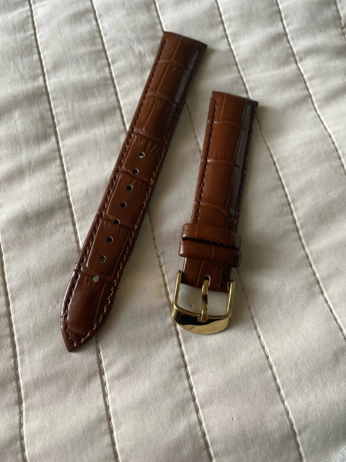 16mm 18mm 20mm 22mm 24mm Genuine Leather Wristband Watch Strap Band Bracelet