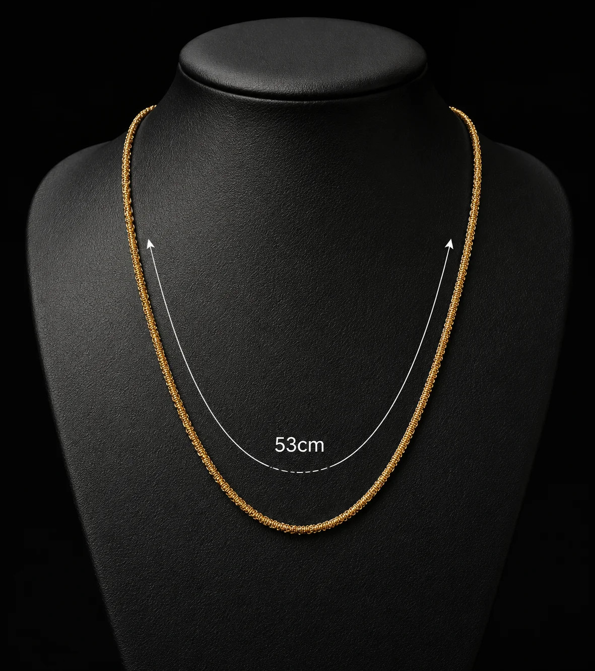 316L Stainless Steel Popcorn Chain 58cm, Non-Tarnish Beaded Wheat Necklace, Wate