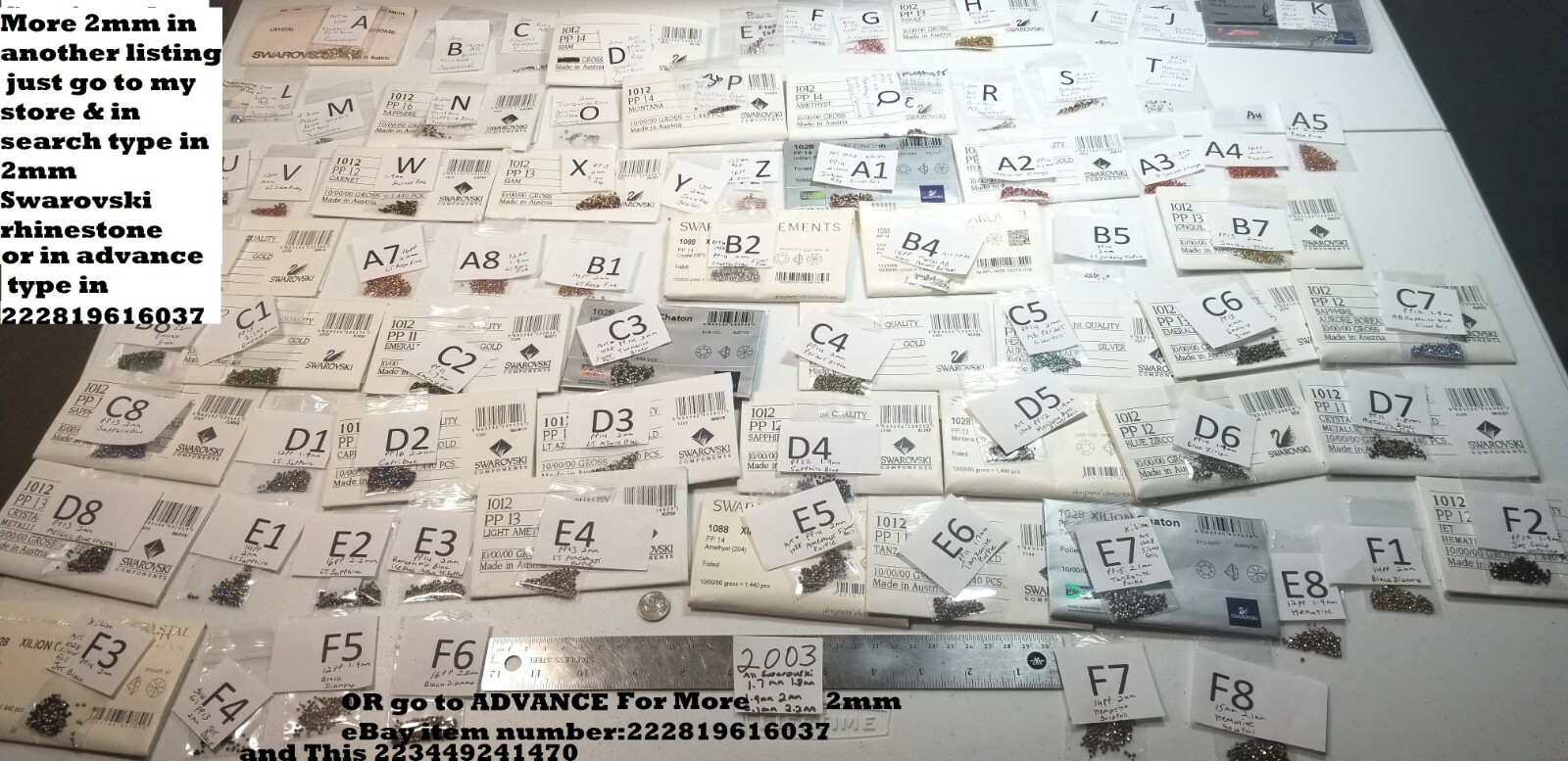 Vtg Crystal Swarovski Tiny 2mm Rhinestone Pointed Back Jewelry Craft Repair Lot