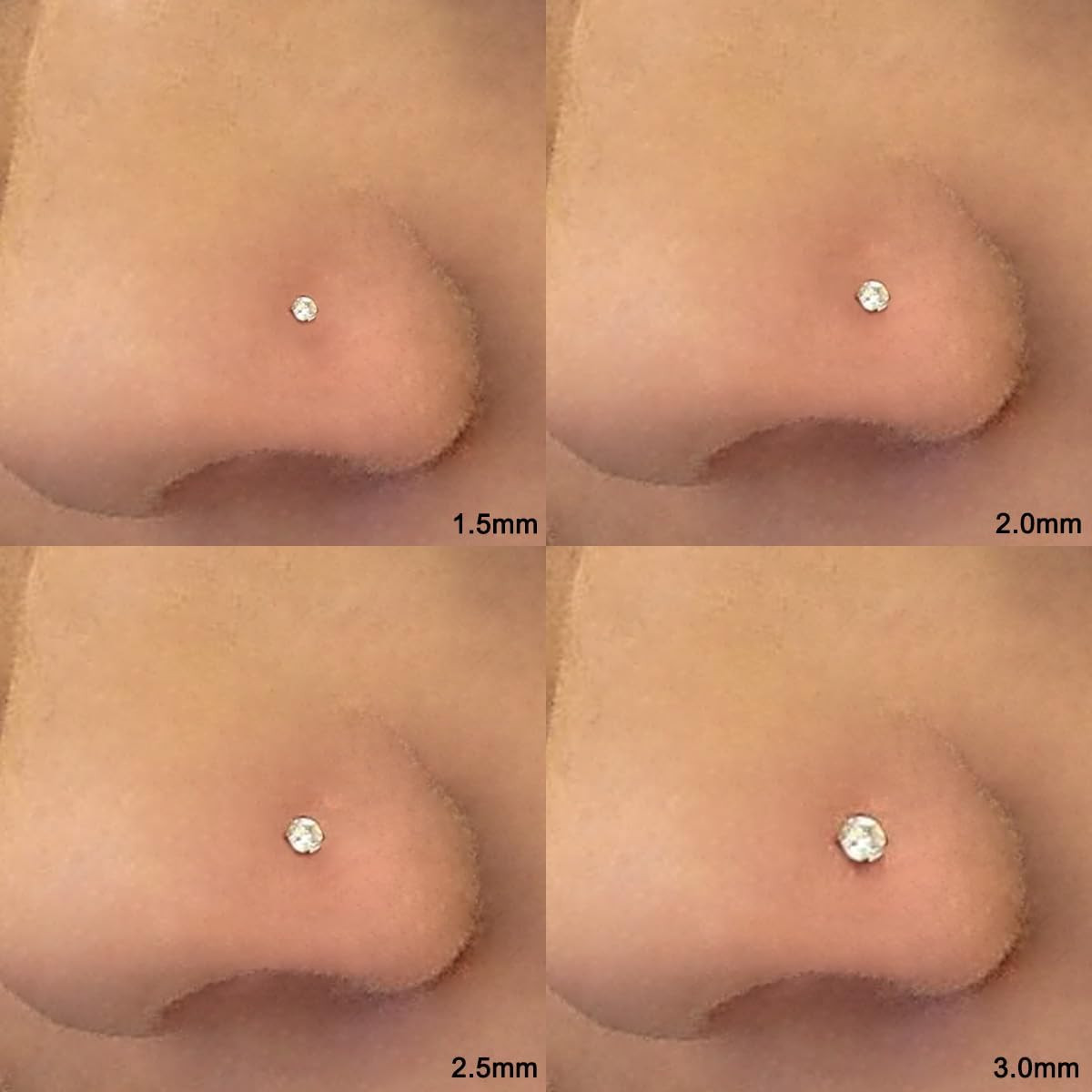 Nose Rings Studs Set for Women Men: 8Pcs 18G 20G 22G 20G/0.8Mm, Gold