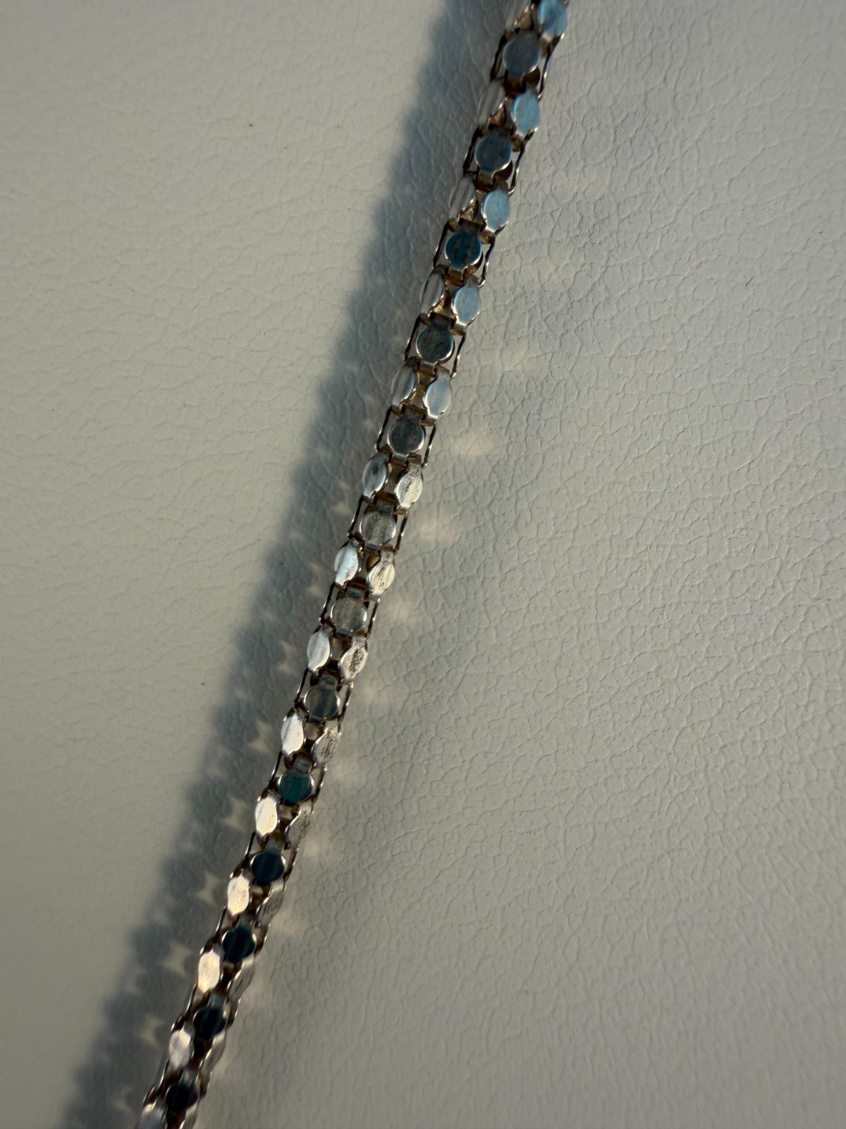 Vintage Sterling Silver Chain Snake Scale Popcorn 24″ 6g Gorgeous Stamped FAS