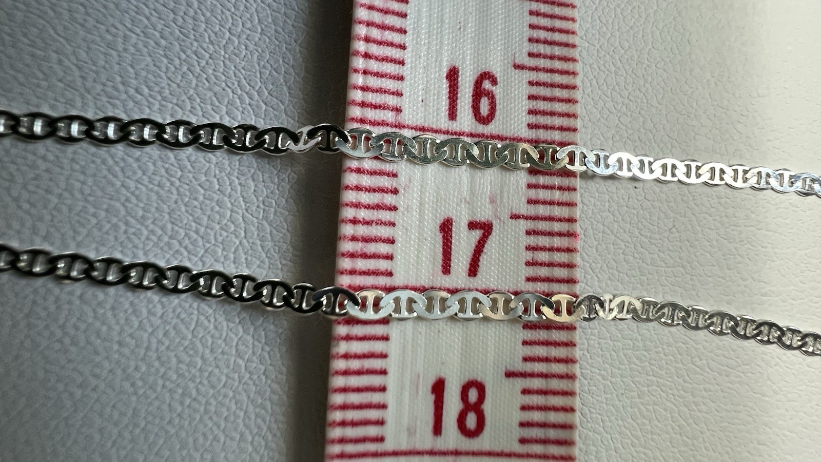 925 Sterling Silver Marine Link Chain Bracelet Spring Ring Clasp No Stone 8”