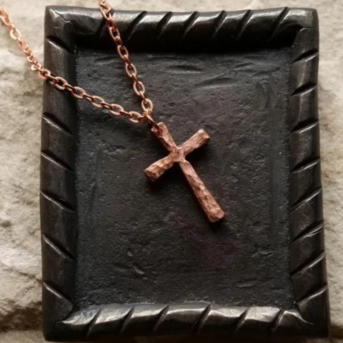 1 Pc Pure Copper Healing Cross Pendant, Ank Locket, Jewelry, Spiritual Kriya
