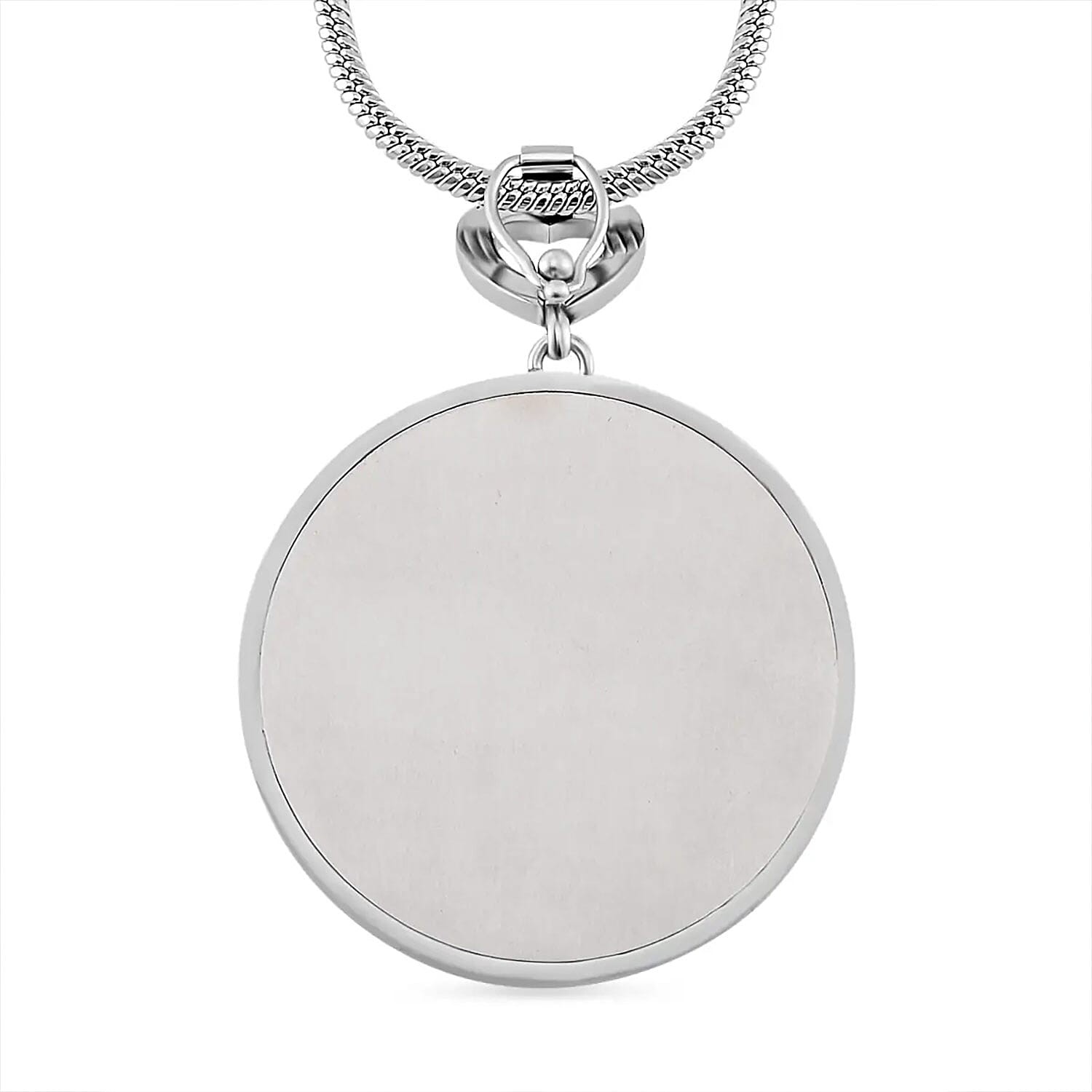 Stainless Steel Multi Color Glass Pendant Necklace Jewelry for Women Size 24-28″
