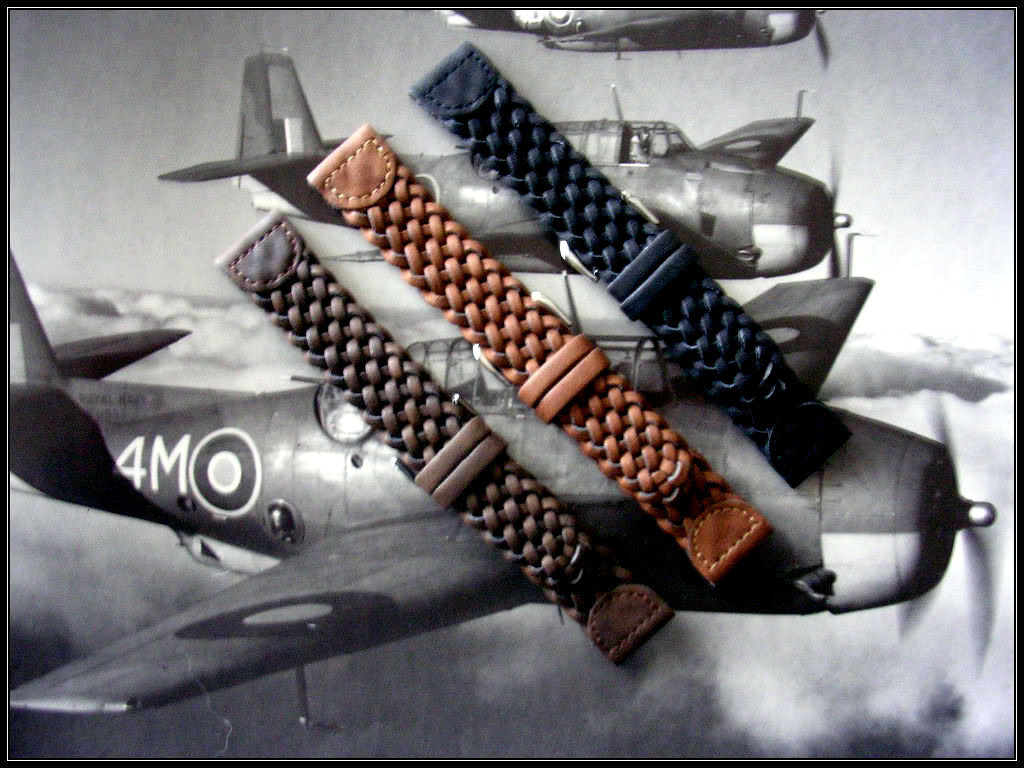 20mm Black Hand Braided Woven Military Pilot watch band strap IW SUISSE 12-14-19