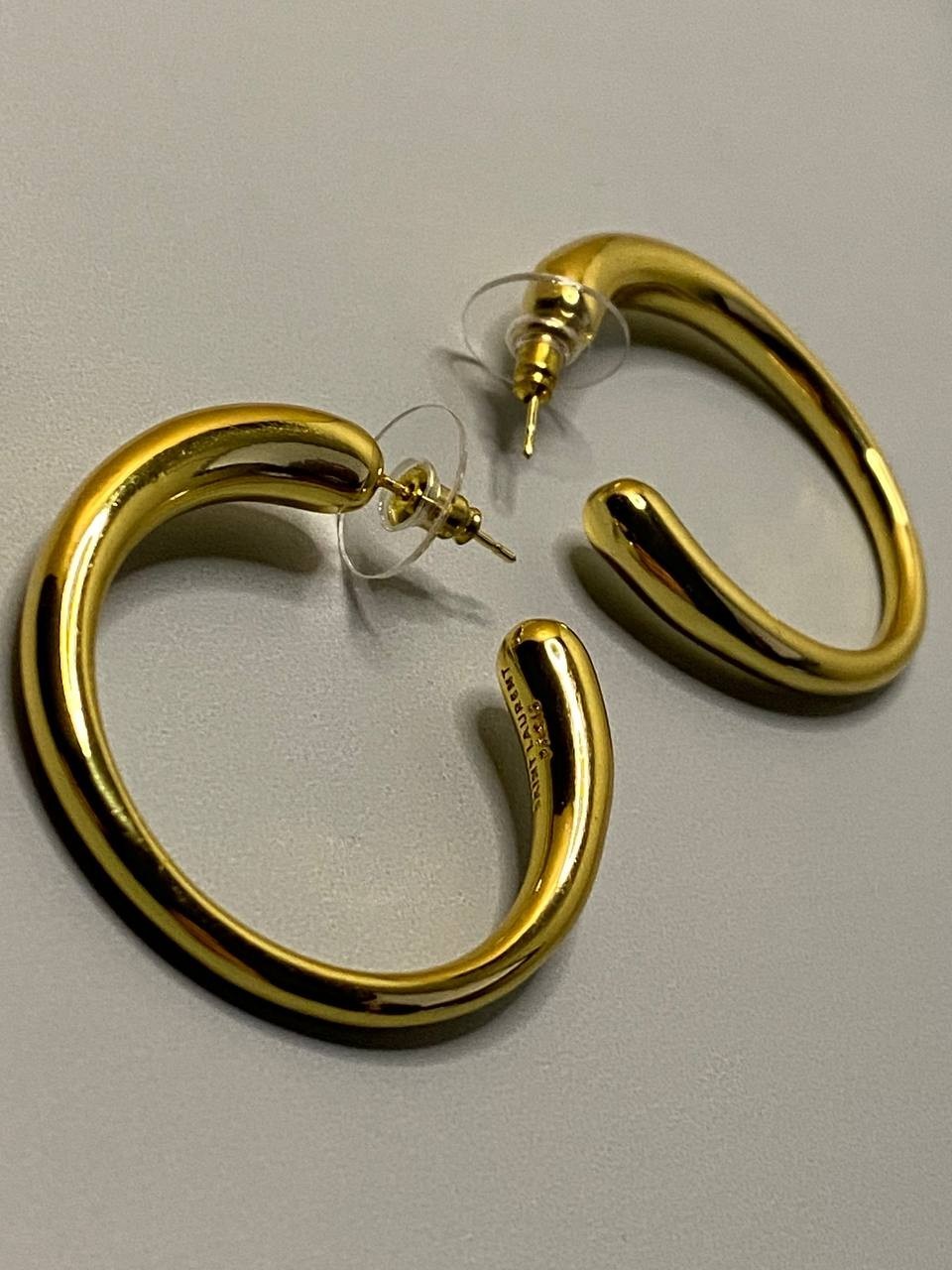 Yves Saint Laurent Gold Chunky Hoop Earrings