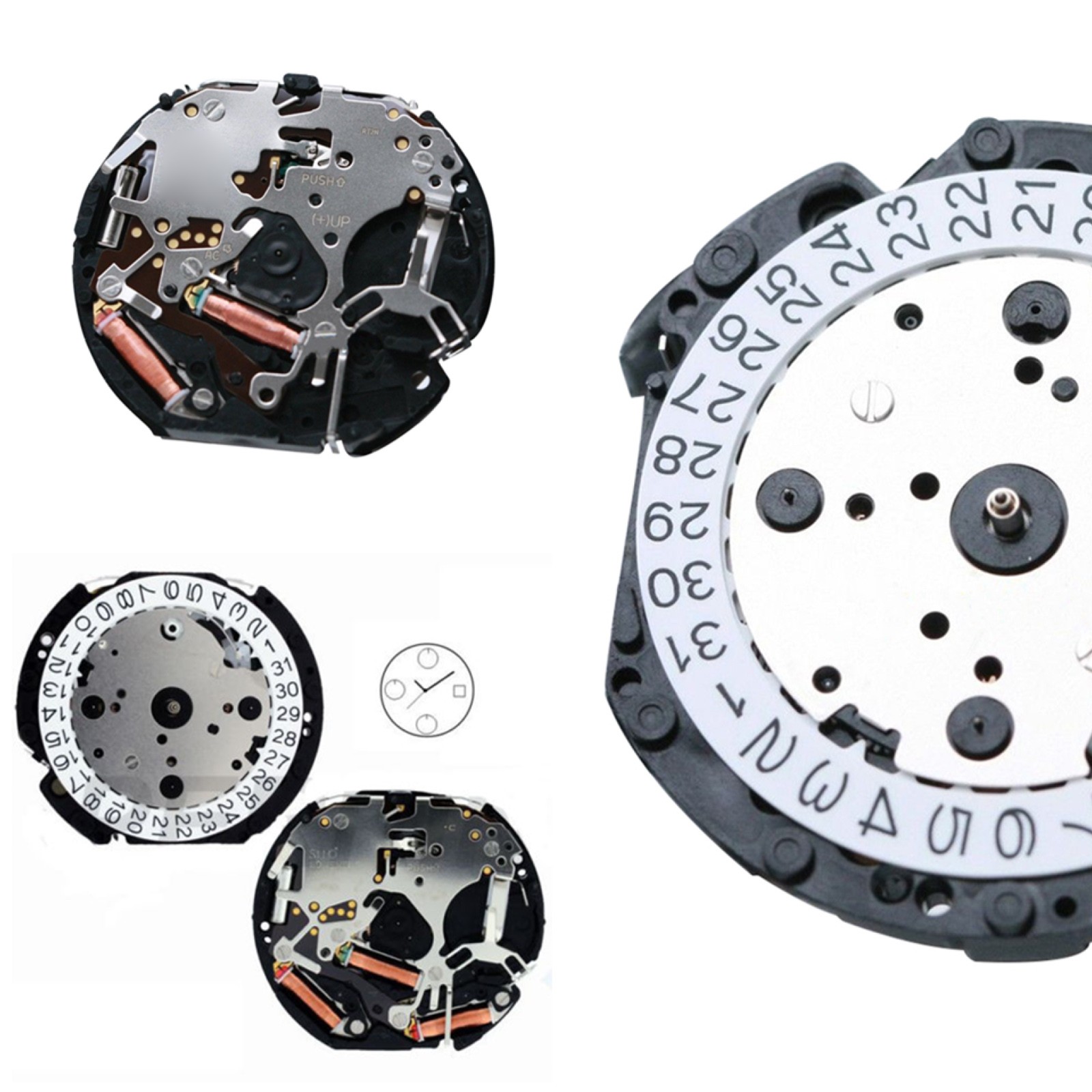 Date at 4.30 Replacement Quartz Watch Movement For JAPAN VD SERIES VD53C VD53 B