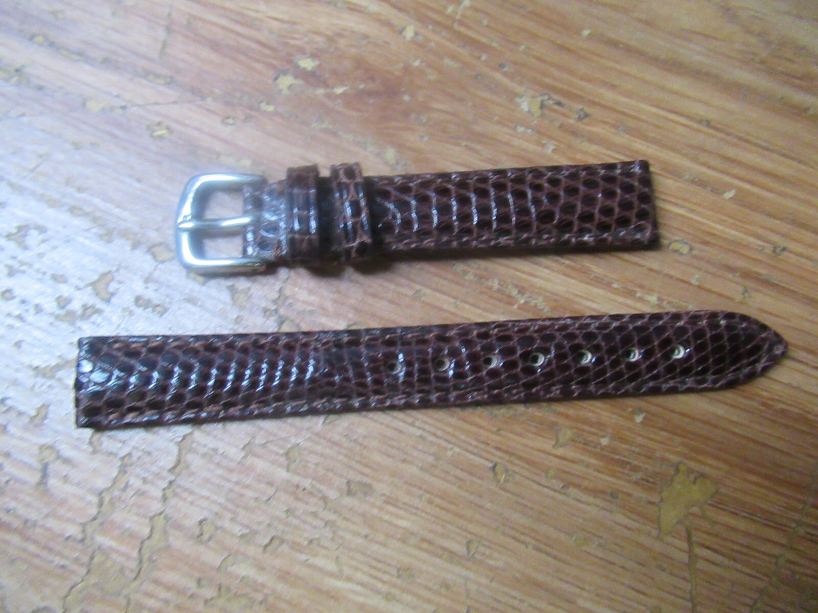 13MM Genuine Lizard Regular Ladies Brown Watch Band