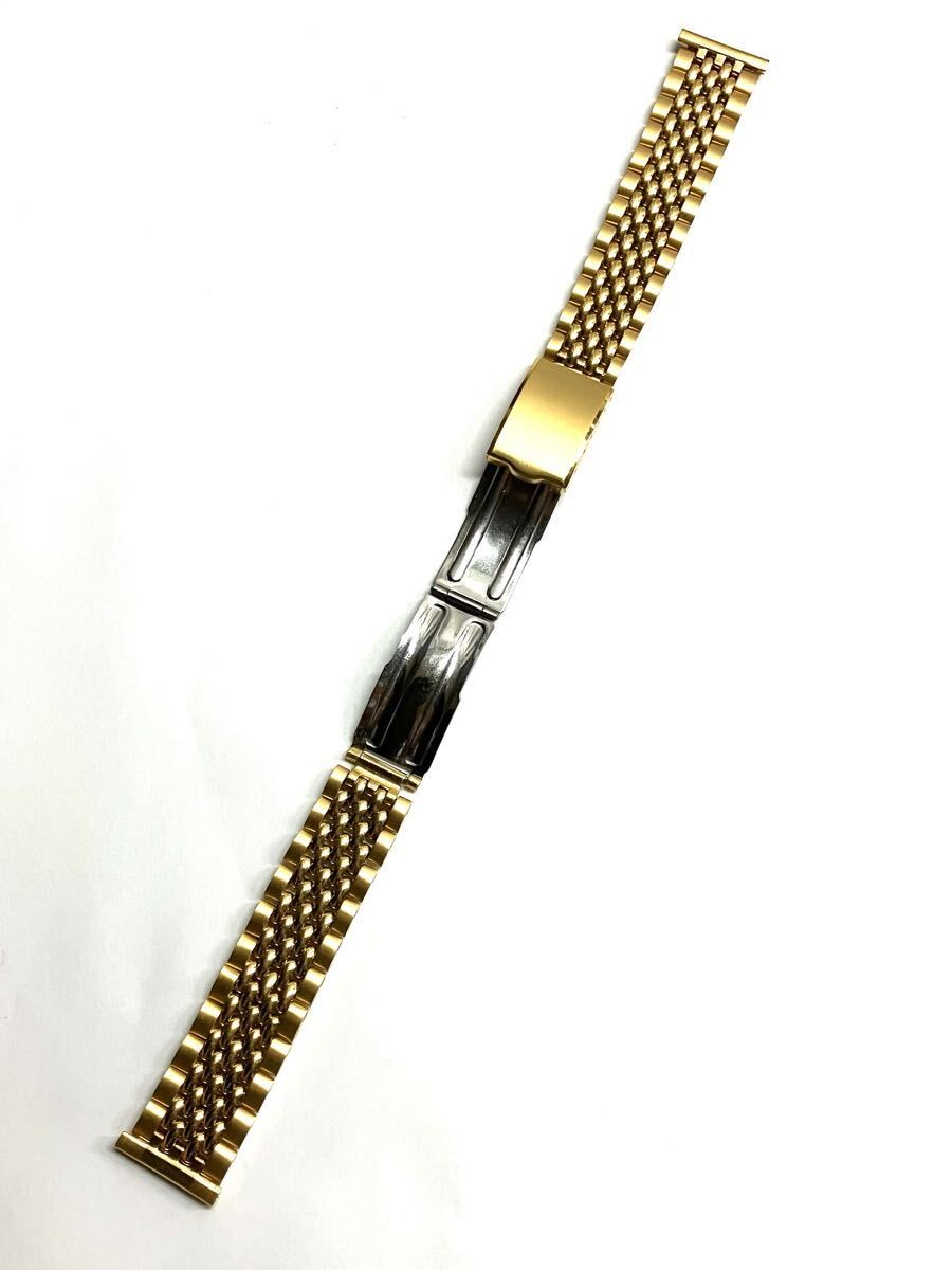 Snake Jubilee Type Vintage 20mm Swiss Jubilee Gold Color SS Band Bracelet