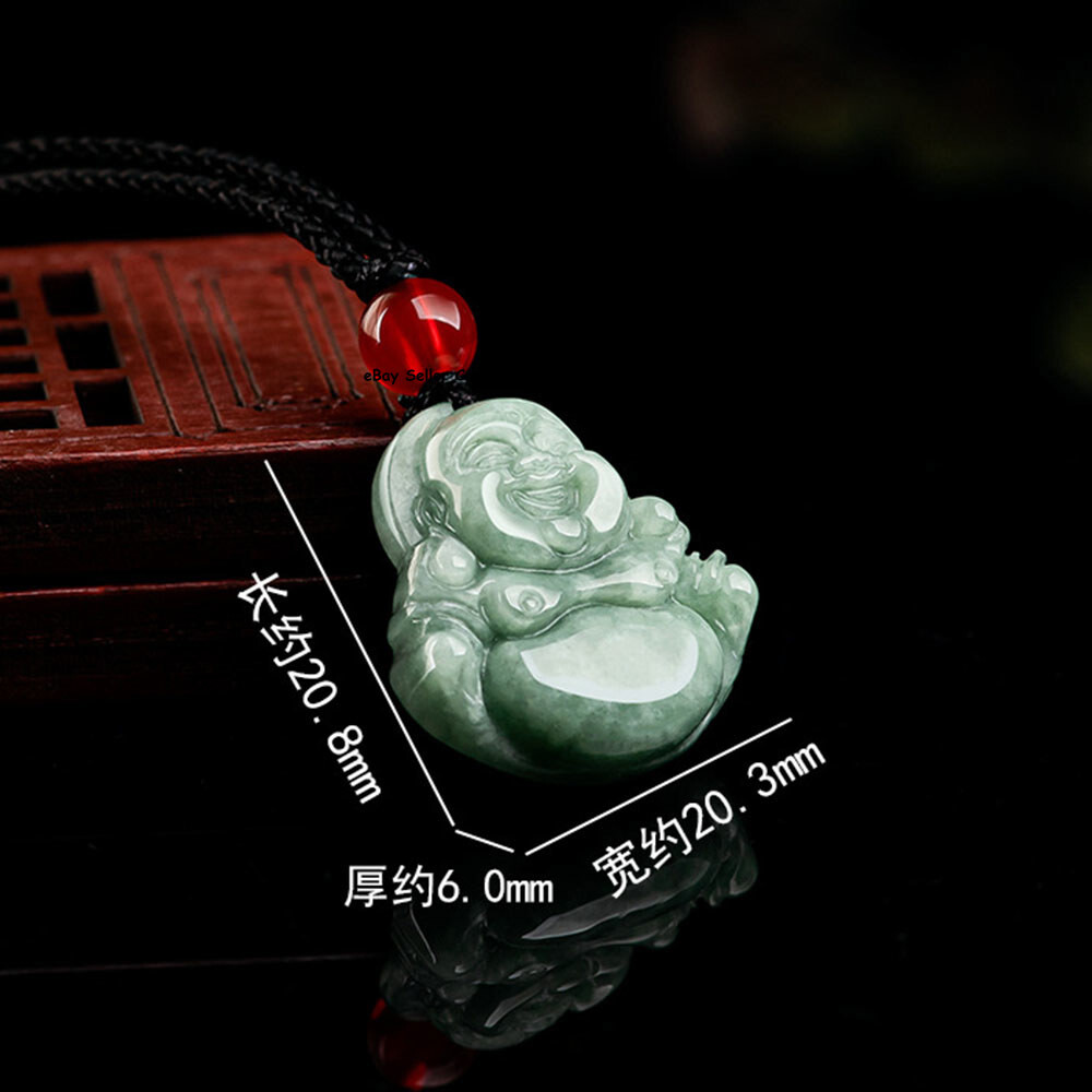 Real Grade A Natural Green Jade Jadeite Women Blessing Small Buddha Pendant 5g