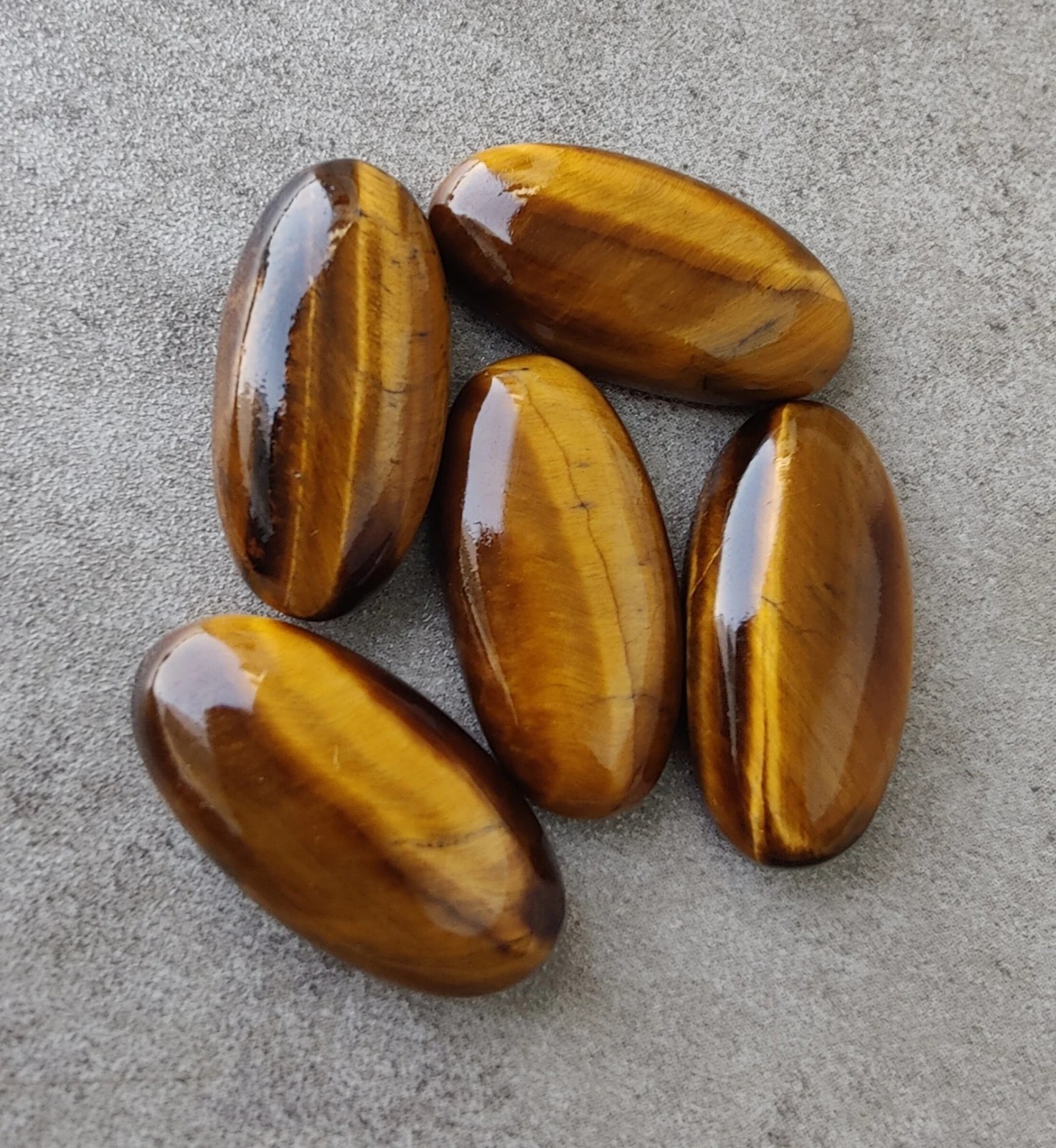 Natural Tiger Eye Long Oval Cabochon Calibrated Handmade Gemstone
