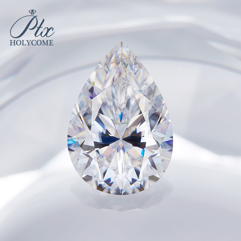 Primary Color Moissanite Stone Pear Cut VVS1 Loose Gemstone With GRA Certificate