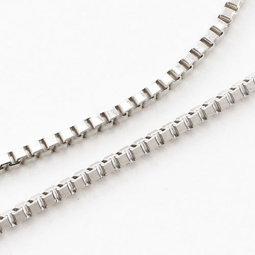 Pt850 Solid Platinum 0.8mm Box Chain Extender Adjustable up to 3″ Made in Japan
