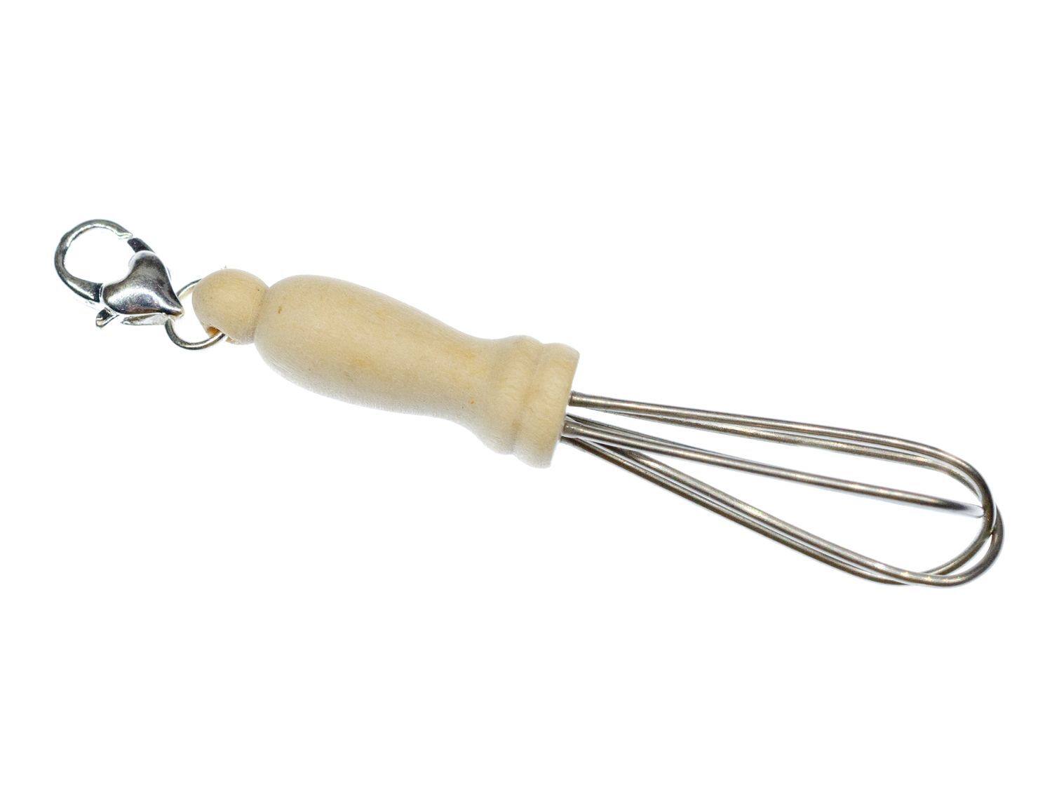 Whisk Charm Miniblings Zipper Pull Kitchen Cooking Baking Wood