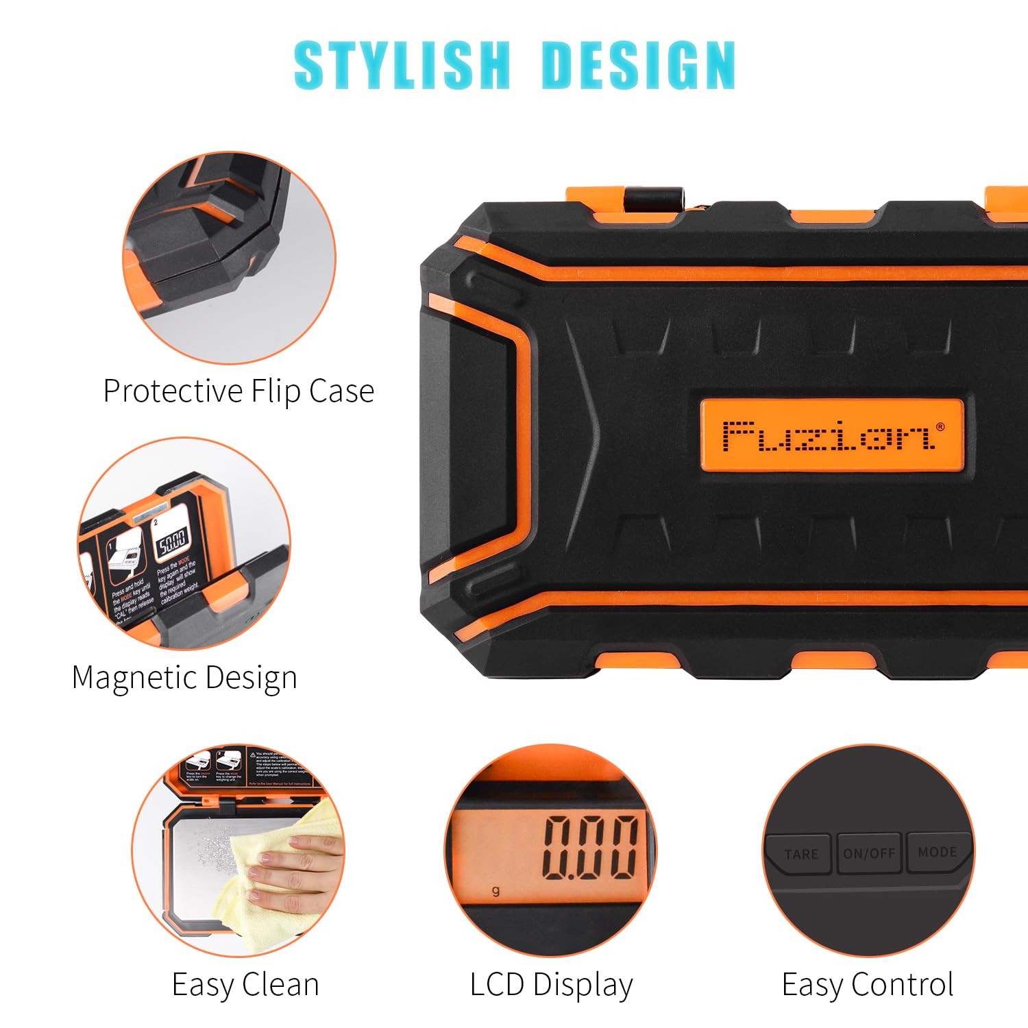 Fuzion Digital Pocket Scale 200g/0.01g, LCD, Tare for Food, Jewelry, Coffee