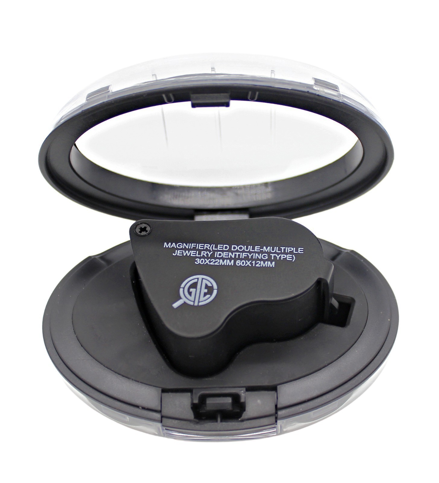 Jewelers Eye Loupe 30X 60X Illuminated Foldable Magnifier Bright LED Light Gold
