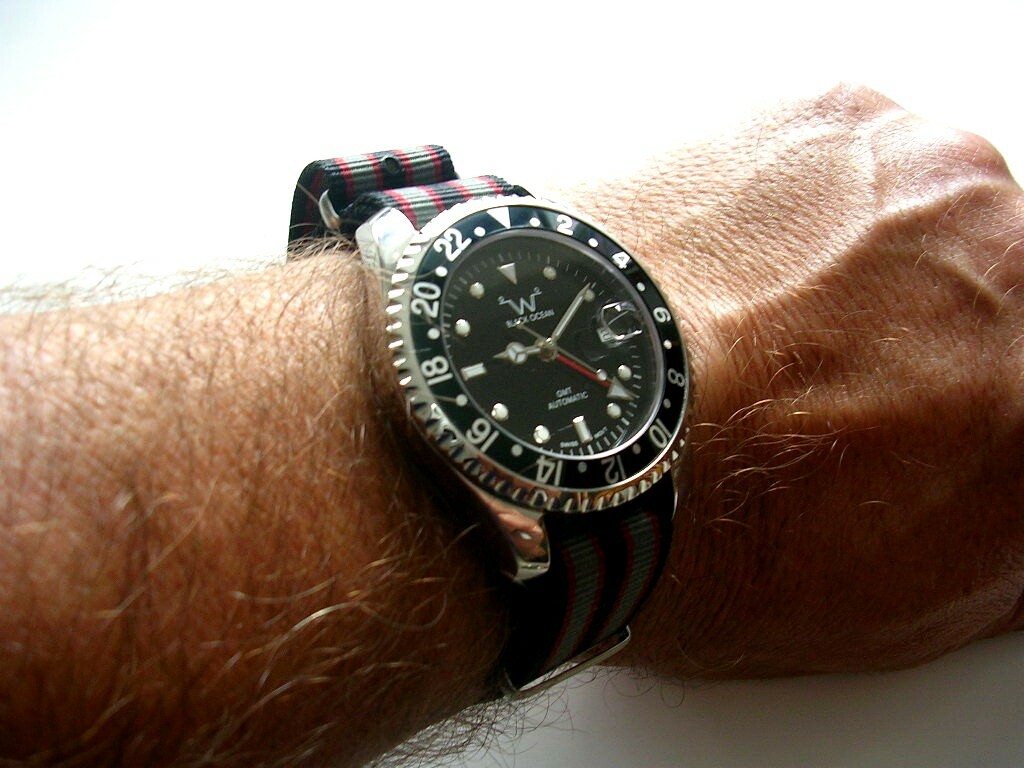 NATO® watch band 24mm G10 Premium nylon strap 2 pak RAF Bond IW SUISSE 18 20 22
