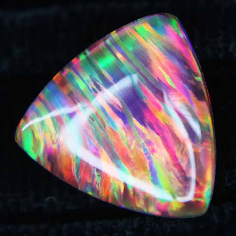 Certified Doublet Opal Shine Rainbow Fire Color 6.75 Ct Natural Loose Gemstones