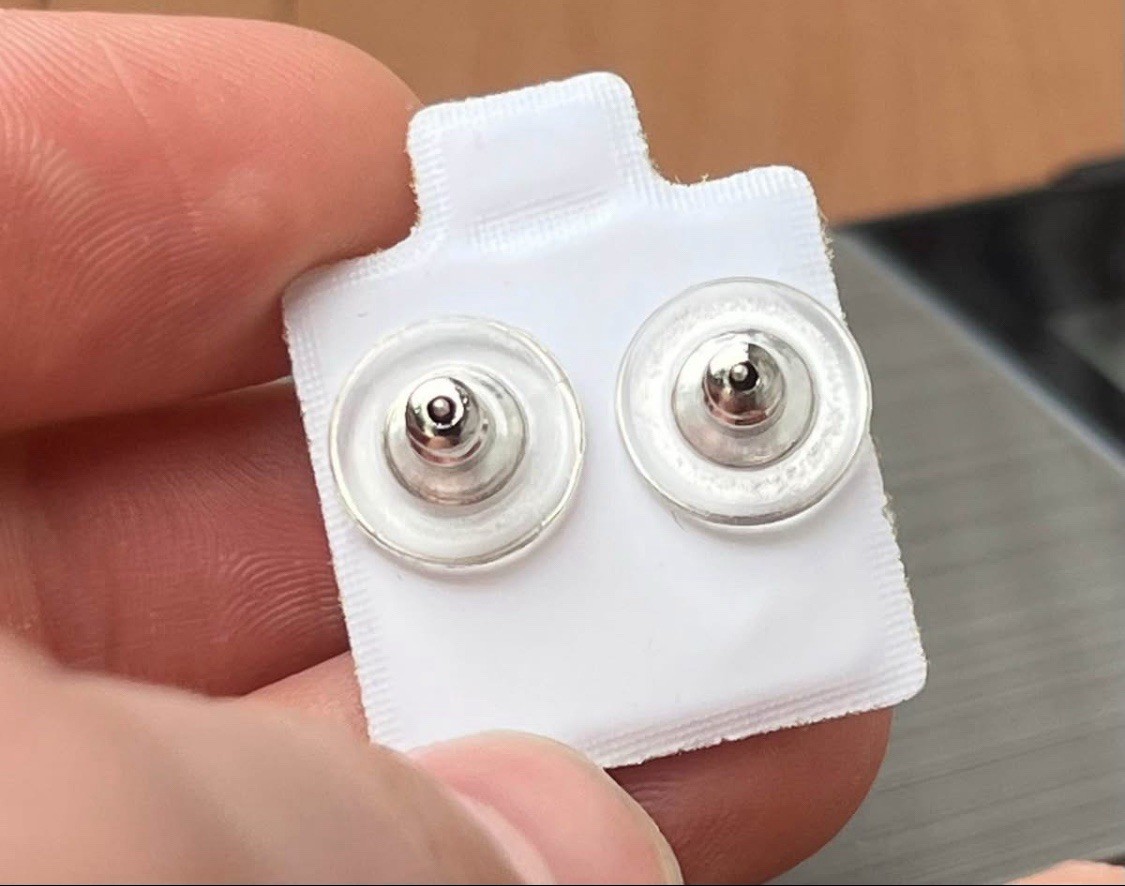 925 Very Light Blue Gemstone Sterling Silver Stud Earrings