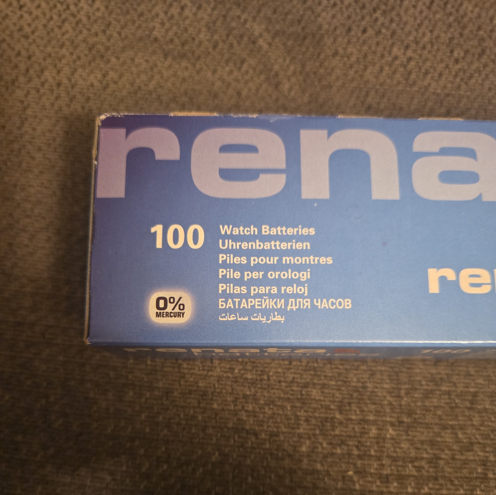 Renata 364 SR621SW 1.55V Silver Oxide Battery-Box of 100 W/TRACKING Exp.09/2025