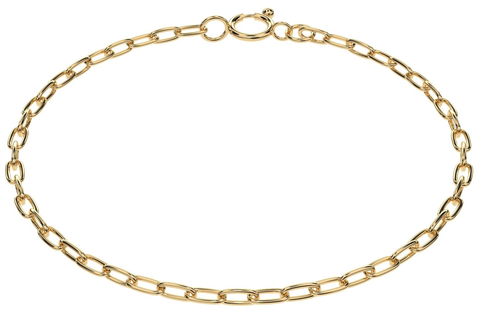 Real Genuine Solid 1/20 14K Yellow Gold Paperclip Bracelet 7 Inch Women Men mm