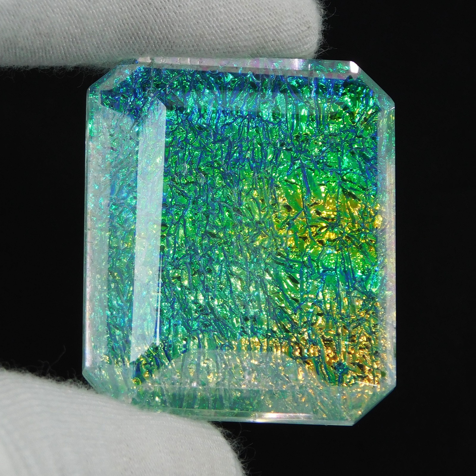 117.50 Ct Natural Monarch Fire Opal Doublet Certified Emerald Cut Loose Gemstone