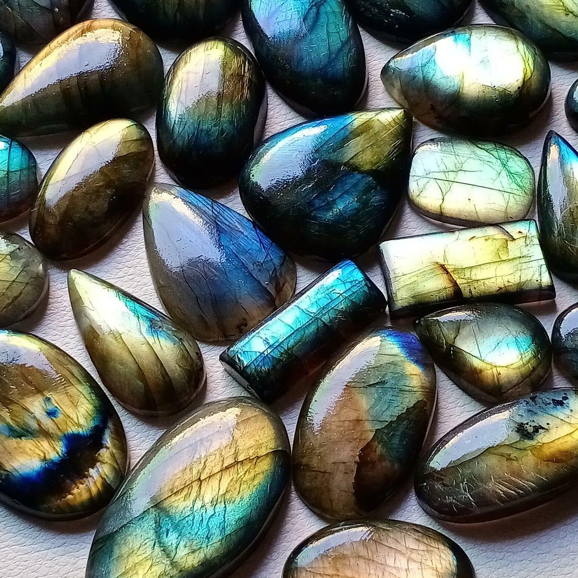 300 Ct Natural Labradorite Wholesale Parcel Labradorite Lot Loose Stone Cabochon