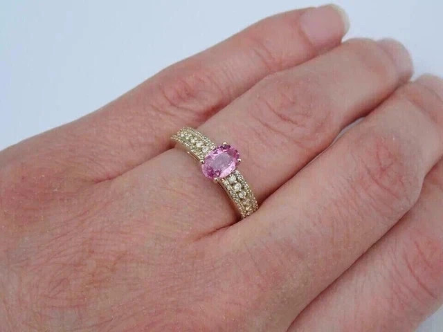 2Ct Oval Cut Lab-Created Pink Sapphire Engagement Ring In 14k Yellow Gold Plated