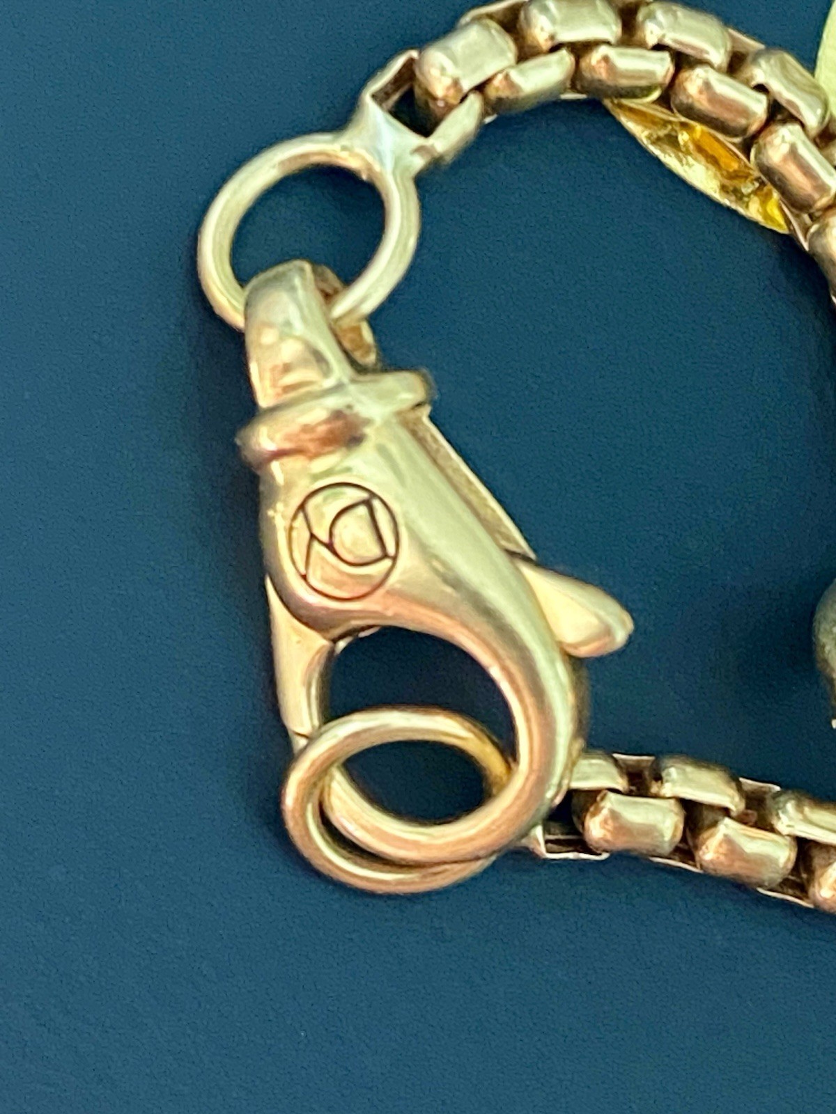 David Yurman 18k “ Gold Box Chain Necklace 2.7mm Diamond dagger 54mm $10,350