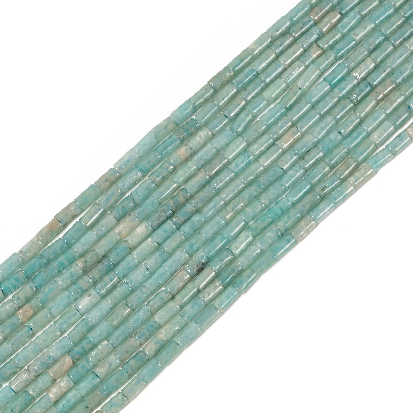 01 Mixed Gemstone Cylinder Tube Shape Beads Size 2x4mm 15” Strand