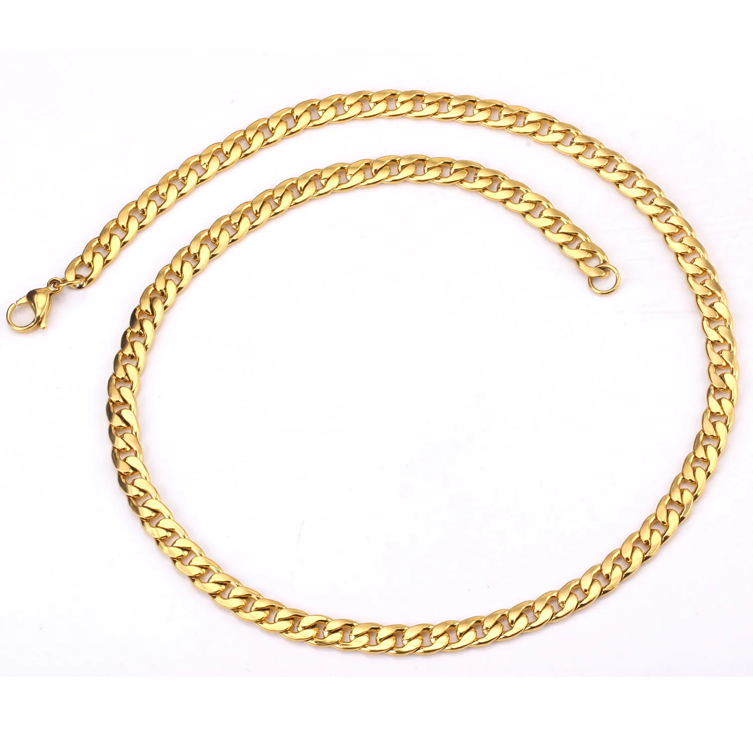 Classic Cuban Blade Chain Boys Stainless Steel Jewelry Personality Hip Hop Style