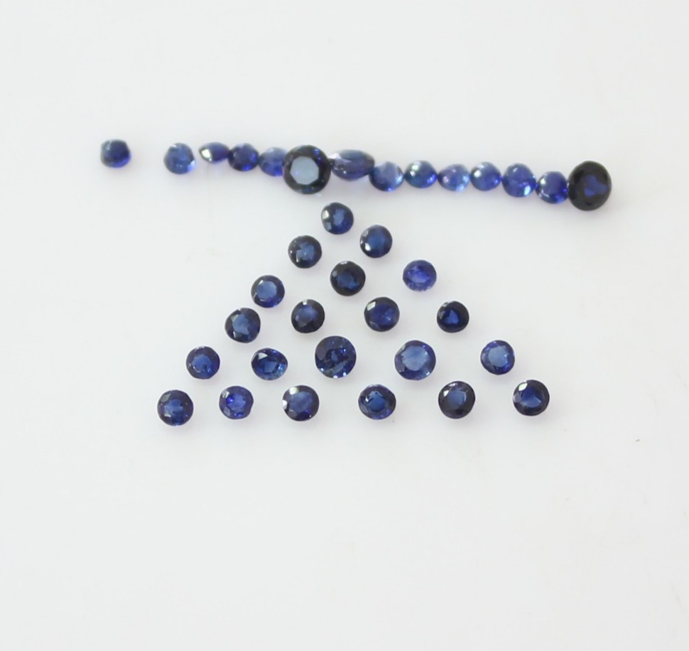 Natural Blue Sapphire Round 0.8 mm to 1.5 mm Faceted Loose gemstone AAA Quality
